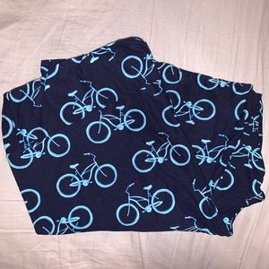LuLaRoe Blue Bicycle Leggings - TC2 - NWOT